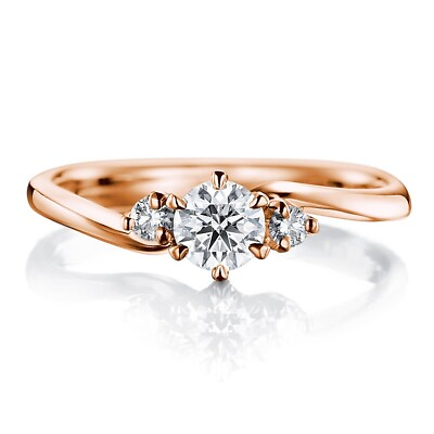 #ad Gold Diamond Ring IGI GIA Certified Lab Grown Round 0.70 Ct 14K Rose Sizes 5 6.5 $680.00