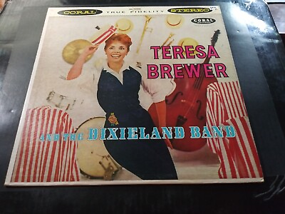 #ad Teresa Brewer And The Dixieland Band VG Reissue Pink Label Coral Stereo Record $6.99