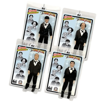 #ad The Three Stooges 8 Inch Action Figures Series: Tuxedo Series Set of all 4 $89.99