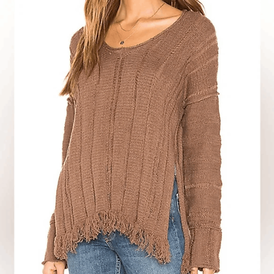 #ad Free People Women#x27;s Ocean Drive Sweater Brown S $74.00