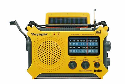 #ad Kaito KA500 AM FM Shortwave Solar Crank Emergency Weather Alert Radio Yellow $49.99