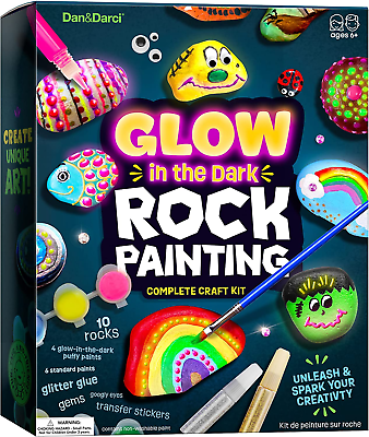 #ad Kids Rock Painting Kit Glow in The Dark Arts amp; Crafts Gifts for Boys Girls $31.43