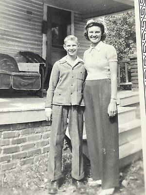 #ad MD Photograph 1940 50#x27;s Woman Mother Boy $14.50