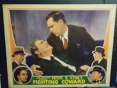 #ad Lobby Card 1936 FIGHTING COWARD cop Ray Walker dying gangster dad William Farnum $11.99