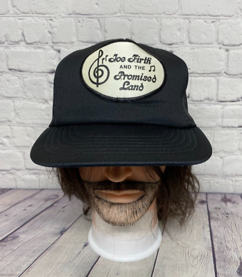#ad Vintage Trucker Hat Mesh Cap Snapback Black Joe Firth And The Promised Land Logo C $22.09