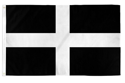 #ad Cornwall England British Flag Size 3 X 5 3x5 Feet Polyester New Saint Piran 100D $9.88