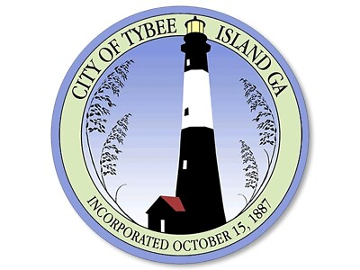 #ad 3x3 inch ROUND City of Tybee Island Georgia Seal Sticker logo ga rv lighthouse $9.00