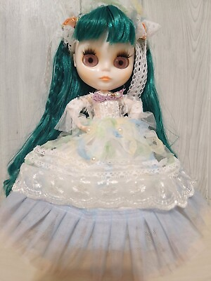#ad Fantasy Cottage core Fairytale Fair Skin Doll Blue Hair Lolita Blythe $174.99