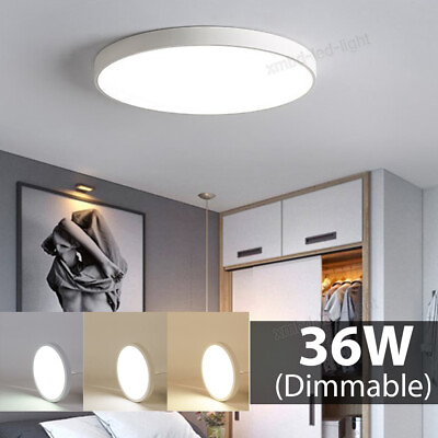 #ad 36W LED Ceiling Light Dimmable Ultra Thin Flush Mount Kitchen Home Fixture US $24.99
