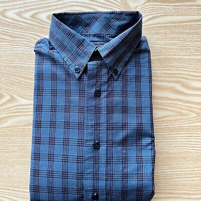#ad Roundtree Mens Check Shirt Medium Blue 24quot; Pit to Pit Designer Fashion Buttoned GBP 15.90