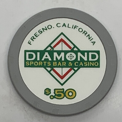 #ad Diamond Sports Bar amp; Casino $0.50 Chip Fresno California Card Room Closed 2003 $6.66