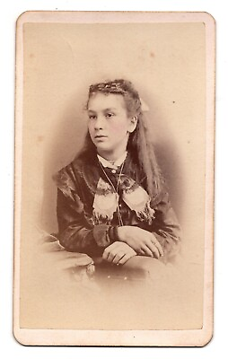 #ad ANTIQUE CDV CIRCA 1870s J. BAINBRIDGE GORGEOUS YOUNG LADY TRENTON NEW JERSEY $9.99