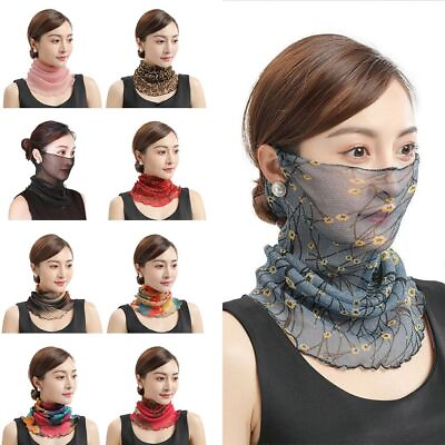 #ad Multicolor Neck Cover Scarf Breathable UV Resistant Scarf Unisex $7.88