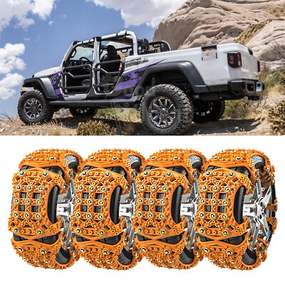 #ad 12PCS Anti Skid Snow Tire Chains Adjustable Emergency Winter For Jeep Gladiator $108.56