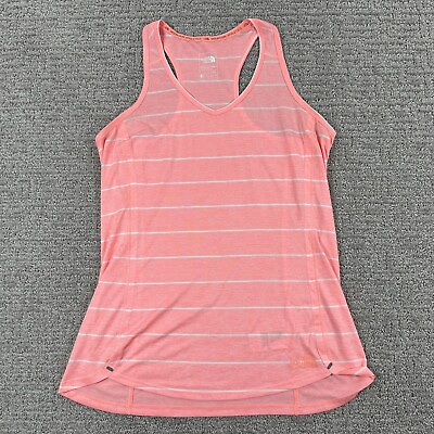 #ad The North Face Shirt Small S Pink Striped Tank Top Flash Dry Lightweight Womens $15.83