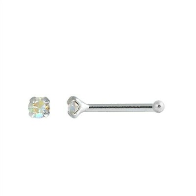 #ad Nose Stud with ball End Sterling Silver 925 Set 20 pcs Box Crystal Size 1.5 mm $14.76