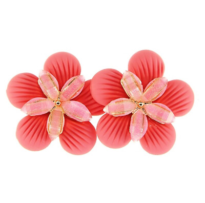 #ad ITS SENSE Tropical Floral Earrings Pink $12.00