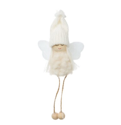 #ad Silver Tree White Angel Shelf Sitter Mini Christmas Ornament NWT $6.43