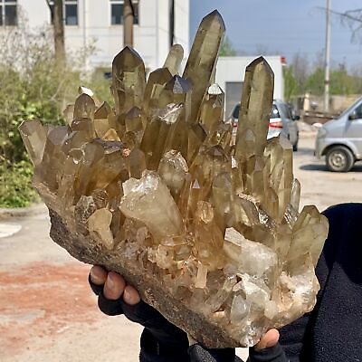 #ad 17.9LB Natural Citrine cluster mineral specimen quartz crystal healing $1179.50