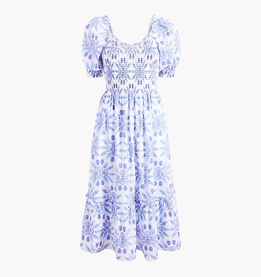 #ad The Louisa Nap Dress Blue Shell Mosaic XS Cottagecore NEW $135.00