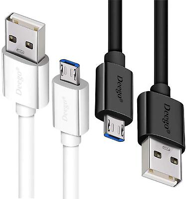 #ad Micro USB Cable2Pack Extra Long Android Charger Cable 10Ft 6Ft Enduring Fas... $12.58