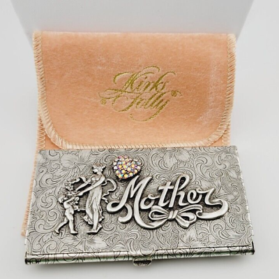 #ad Kirks Folly Business Card Case quot;Motherquot; Silver Tone $92.00