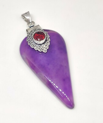 #ad Natural Purple Onyx Cabochon Garnet Cut Handmade Fashion Jewelry Pendant 3quot; $1.99