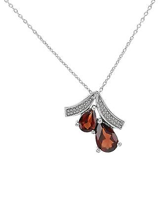 #ad Lovely Necklace With 2.56ctw Genuine Garnet in 925 Sterling Silver 18quot; $69.99