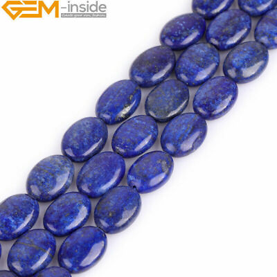 #ad Oval Blue Lapis Lazuli Beads Gemstone Spacer Beads For Jewelry Making 15quot; $5.94
