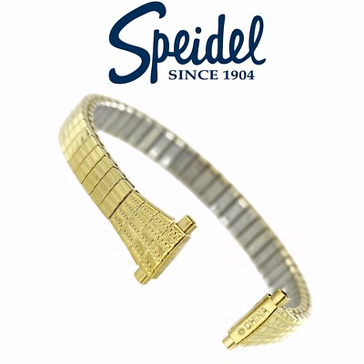 #ad SPEIDEL 1732 32L 10 13mm TWIST O FLEX YELLOW GOLD PLATED STRETCH LONG WATCH BAND $19.95
