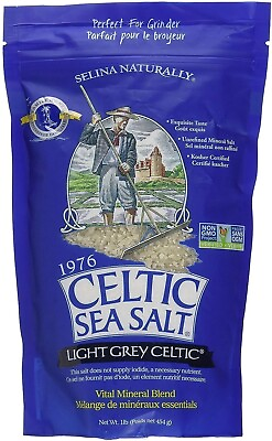 #ad Light Grey Celtic Sea Salt 1 Pound Resealable Bag Additive Free $16.95