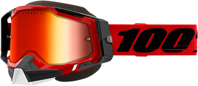 #ad 100% Racecraft 2 Snow Goggles Red Red Mirror Lens $80.00