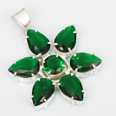 #ad Green Quartz Gemstone Ethnic Handmade Pendant Jewelry Girl For Gift NP 204 $4.99