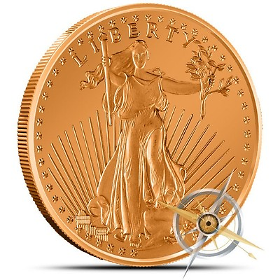 #ad 1 oz Copper Round Saint Gaudens $2.75