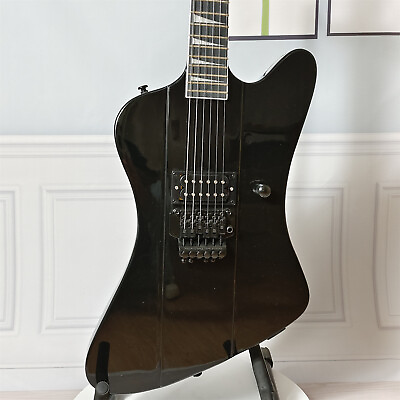 #ad Charm Black 6 Strings Electric Guitar H Pickups Black Parts Floyd Rose Bridge $290.07