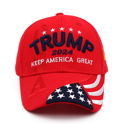 #ad New Trump 2024 Red MAGA KAG USA signature Embroidered Baseball Hat Cap; Brandon $16.99