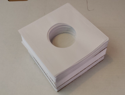 #ad 200 White Paper 7quot; Inner Record Sleeves 45 RPM acid free medium weight paper $21.00