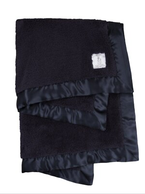 #ad LITTLE GIRAFFE Baby#x27;s Dark Blue Chenille Soft Fuzzy Cozy Blanket 29quot;x35quot; NWT $55.22