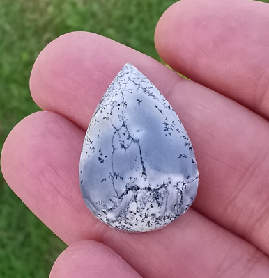 #ad Dendritic Agate High Quality Cabochon 100% Natural Teardrop Shape $8.99