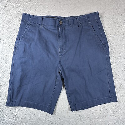 #ad Iron Flex Mens Shorts Size 34 Blue Chino Stretch Pockets $15.90