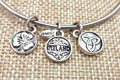 #ad SOLVAR Ireland Claddagh Set of 3 Charms Shamrock Trinity Knot Ireland Knot $12.74