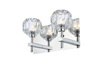 #ad BATHROOM BEDROOM DINING ROOM CRYSTAL WALL SCONCE FIXTURE CHROME LIGHT 11 inch $206.19