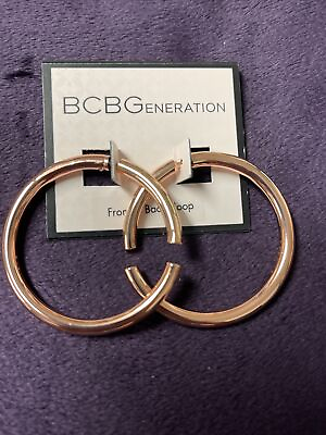 #ad BCBGeneration Rose Gold Front To Back Open Hoop Orig. $26 $10.90