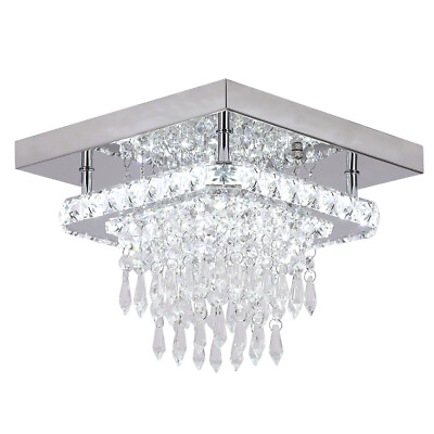 #ad Modern Crystal Pendant Ceiling Light Chandelier LED Living Room Bedroom 3 Color $49.89
