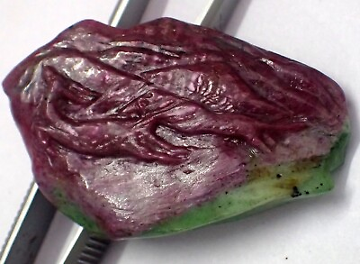 #ad 72 Cts Unheated Indian Ruby Loose Gemstone Sphere Carving Natural 45x29x7 mm $324.00