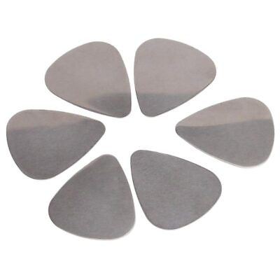 #ad 6x Stainless Steel Guitar Picks Silver W1A41437 $6.99