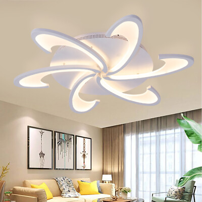 #ad Modern Indoor Ceiling Light LED Lamp Bedroom Living Room Chandelier w Remote US $53.51