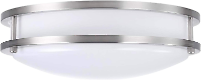 #ad 12 Inch Double Ring Dimmable LED Flush Mount Ceiling Light 20W 95W Equivalent $75.99