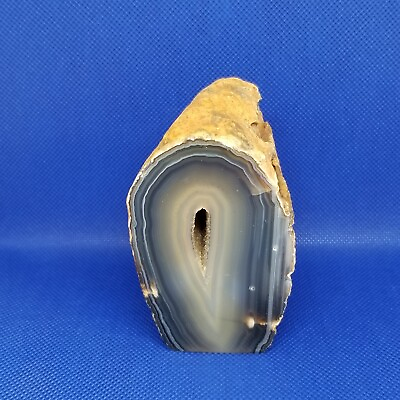 #ad Agate Geode Beautiful Blue 13 Oz 2.5 Inch Tall $20.05