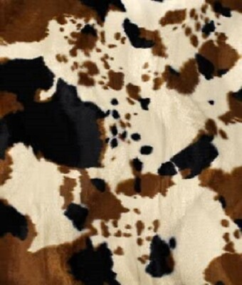 #ad TAN COW Faux fur Upholstery Faux fur velboa fabric 58quot; fabric $16.99